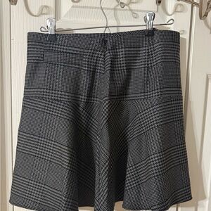 LOFT Charcoal and Black Houndstooth Skirt
